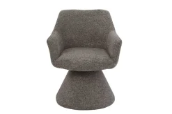 Drehbarer Stuhl AMBIENTO braun Strukturstoff 180° mit Auto-Return Polsterstuhl