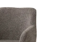 Drehbarer Stuhl AMBIENTO braun Strukturstoff 180° mit Auto-Return Polsterstuhl