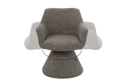 Drehbarer Stuhl AMBIENTO braun Strukturstoff 180° mit Auto-Return Polsterstuhl