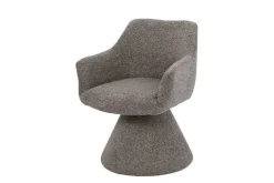 Drehbarer Stuhl AMBIENTO braun Strukturstoff 180° mit Auto-Return Polsterstuhl