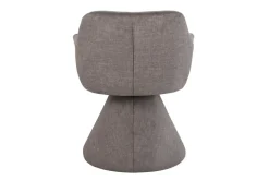 Drehbarer Stuhl AMBIENTO grau Vogue Velours Samt 180° mit Auto-Return Polsterstuhl