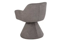Drehbarer Stuhl AMBIENTO grau Vogue Velours Samt 180° mit Auto-Return Polsterstuhl