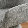 Drehbarer Stuhl AMBIENTO grau Chenille 180° mit Auto-Return Polsterstuhl