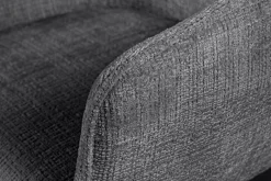 Drehbarer Stuhl ASGARD grau Chenille Cremona mit Taschenfederkern und Armlehne