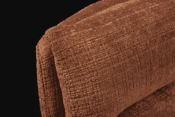 Drehbarer Stuhl BIG GEORGE rost braun Chenille Cremona natur Buchenholz mit Armlehnen