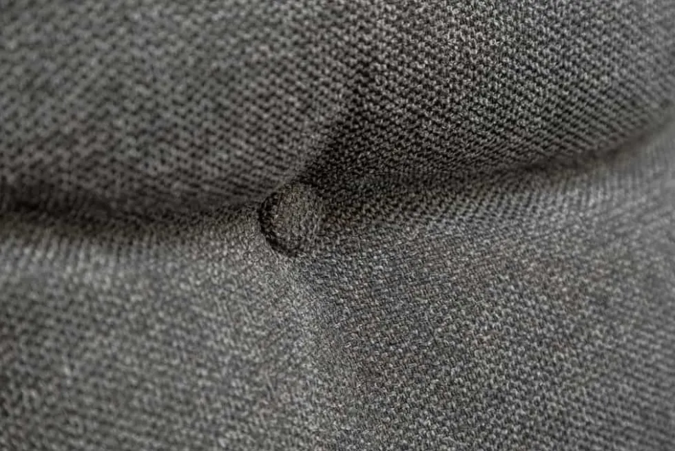 Drehbarer Stuhl BIG GEORGE anthrazit Samt Strukturstoff Armlehne Taschenfederkern