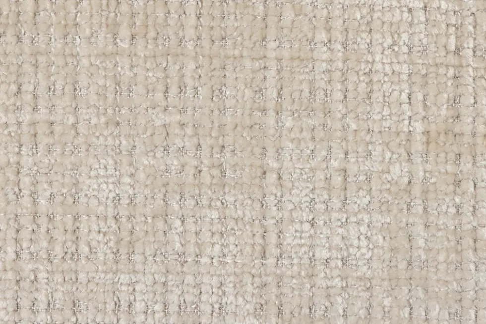 Drehbarer Stuhl BIG GEORGE champagner Chenille Cremona natur Buchenholz mit Armlehnen