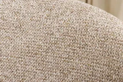 Drehbarer Stuhl ORGANIKO taupe beige Strukturstoff Holzgestell Walnuss mit Armlehne