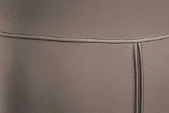 Drehbarer Stuhl PAPILLON braun Echtleder schwarz Metallgestell mit Armlehne
