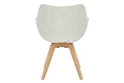 Drehbarer Stuhl THE DUTCH COMFORT beige Bouclé Tweed Soft Eichenholz