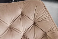 Drehbarer Stuhl THE DUTCH COMFORT greige Samt mit Armlehnen Modern Design