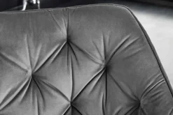 Drehbarer Stuhl THE DUTCH COMFORT grau Samt mit Armlehnen Modern Design