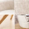 Drehbarer Stuhl UNIQUE beige Chenille Eichenholzbeine mit Armlehne