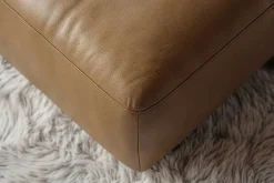 Echtleder Hocker BIG GEORGE 95cm cognac Nosagfederung Taschenfederkern