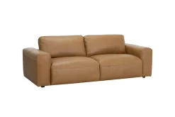 Echtleder Sofa BIG GEORGE 245cm cognac Taschenfederkern 3-Sitzer Couch