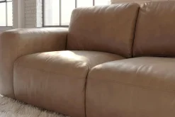 Echtleder Sofa BIG GEORGE 245cm cognac Taschenfederkern 3-Sitzer Couch