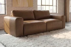 Echtleder Sofa BIG GEORGE 205cm cognac Taschenfederkern 2-Sitzer Couch