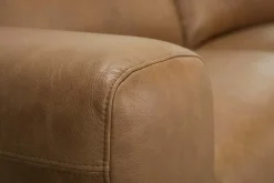 Echtleder Sofa BIG GEORGE 205cm cognac Taschenfederkern 2-Sitzer Couch