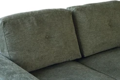 Ecksofa mit Schlaffunktion APARTMENT beidseitig aufbaubar grün Strukturstoff inkl. Stauraum