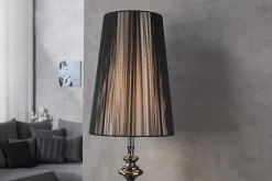 Edle Design Stehlampe LUCIE 160cm schwarz Barock Stil Stehleuchte