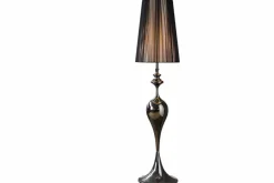 Edle Design Stehlampe LUCIE 160cm schwarz Barock Stil Stehleuchte