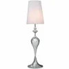 Edle Design Stehlampe LUCIE 160cm silber weiß Barock Stil Stehleuchte