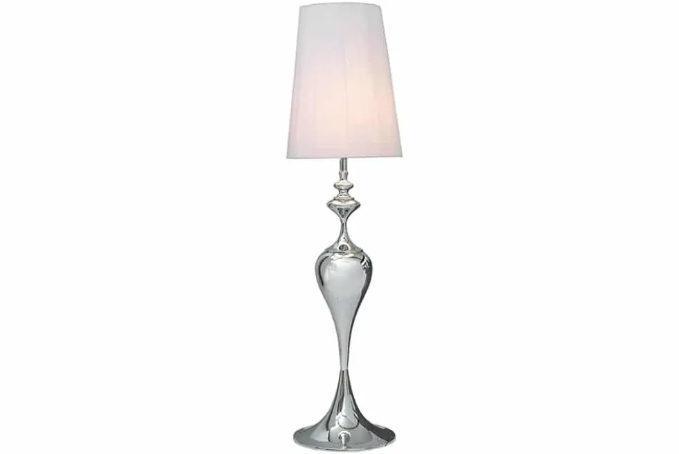 Edle Design Stehlampe LUCIE 160cm silber weiß Barock Stil Stehleuchte