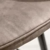 Edler Barhocker TURIN vintage taupe mit Ziersteppung Barstuhl mit Armlehne