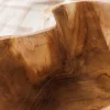 Einzigartige Schale FLOWERS 45cm natur Teak aus Wurzelholz