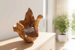 Einzigartige Schale ORGANIC 40cm natur Teak aus Wurzelholz