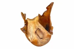 Einzigartige Schale ORGANIC 40cm natur Teak aus Wurzelholz