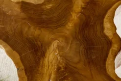 Einzigartiger Beistelltisch WILD 60cm Teakholz Baumscheibe Couchtisch