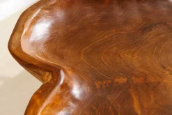 Einzigartiger Beistelltisch WILD 65cm natur Teakholz Hairpin Legs Couchtisch