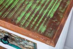 Einzigartiges Sideboard JAKARTA 160cm weiß bunt recyceltes Massivholz aus Fischerbooten