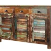 Einzigartiges Sideboard JAKARTA 125cm recyceltes Massivholz aus Fischerbooten