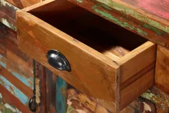 Einzigartiges Sideboard JAKARTA 125cm recyceltes Massivholz aus Fischerbooten