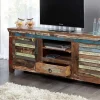 Einzigartiges TV-Board JAKARTA 150cm bunt recyceltes Massivholz