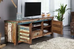 Einzigartiges TV-Board JAKARTA 150cm bunt recyceltes Massivholz
