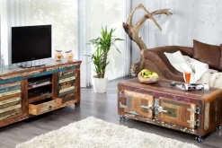 Einzigartiges TV-Board JAKARTA 150cm bunt recyceltes Massivholz