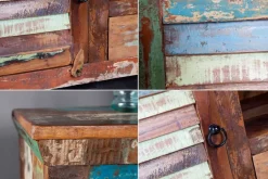 Einzigartiges TV-Board JAKARTA 150cm bunt recyceltes Massivholz