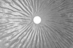 Elegante Design Hängeleuchte GLOW 70cm weiß silber Hängelampe