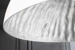 Elegante Design Hängeleuchte GLOW 70cm weiß silber Hängelampe