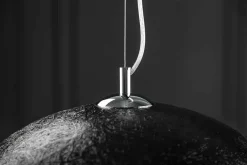 Elegante Design Hängeleuchte GLOW 50cm schwarz gold Hängelampe