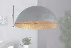 Elegante Design Hängeleuchte GLOW 50cm schwarz gold Hängelampe