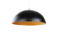 Elegante Design Hängeleuchte GLOW 70cm schwarz gold Hängelampe