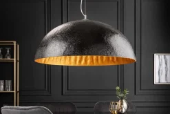 Elegante Design Hängeleuchte GLOW 70cm schwarz gold Hängelampe