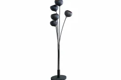 Elegante Design Stehlampe MAGMA 170cm schwarz gold Stehleuchte