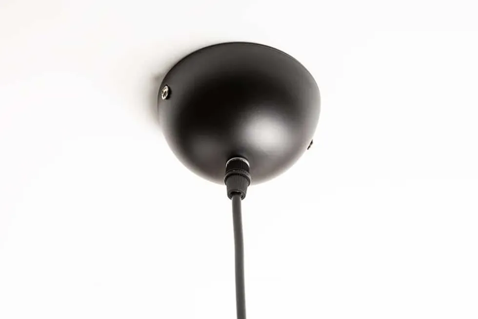 Elegante Hängelampe BLACK GOLDEN BALL 30cm schwarz mit Blattgoldoptik
