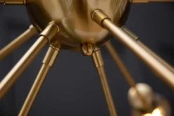 Elegante Hängelampe SPUTNIK 87cm gold mit 14 Leuchtarmen