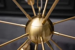 Elegante Hängelampe SPUTNIK 87cm gold mit 14 Leuchtarmen